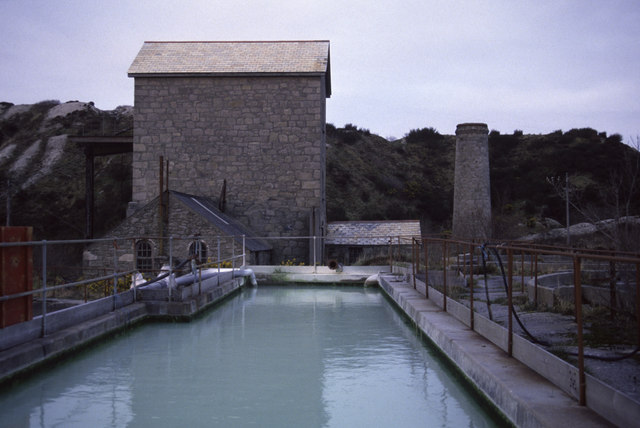 The 1852 Cornish beam engine near St Dennis, standing in its original granite engine house